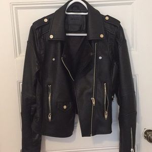 Blank NYC Faux Leather Moto Jacket SZ Small